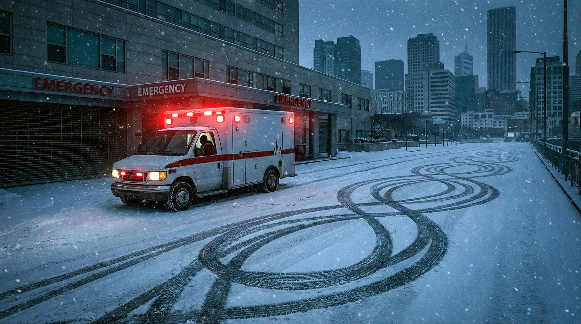 응급실 뺑뺑이를 묘사한 이미지