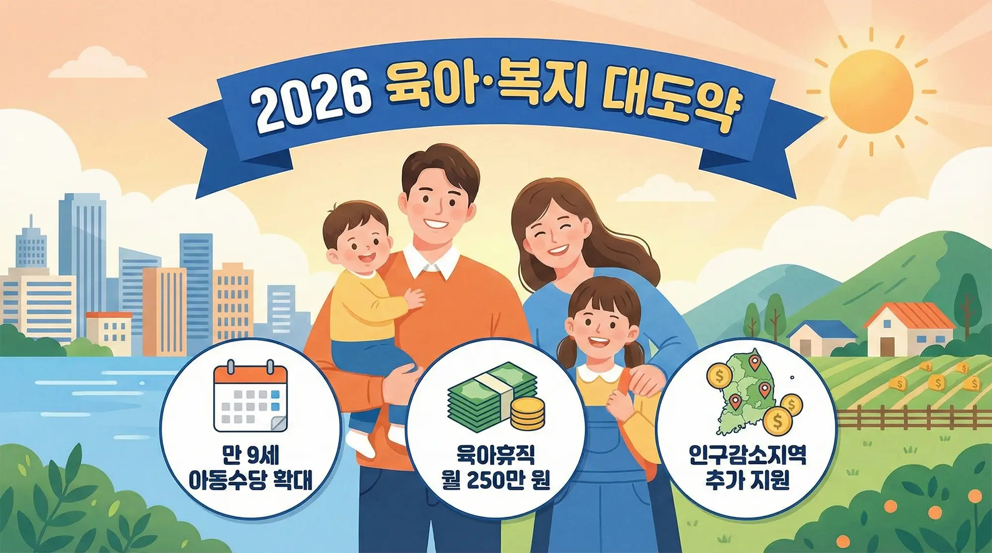 2026년 달라지는 육아 복지 제도 혜택, 아동수당 9세 연장과 육아휴직